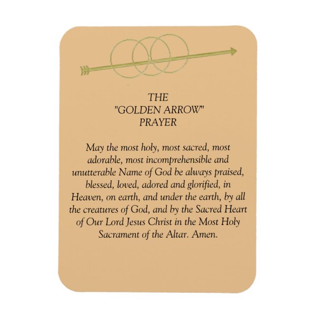 Golden Arrow Prayer Magnet (Vertikal)