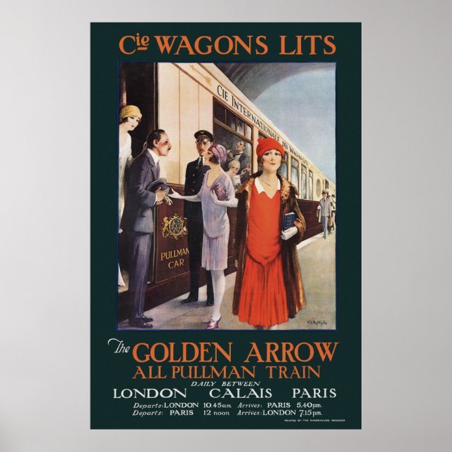 Golden Arrow Vintage affisch 1925 (Framsidan)