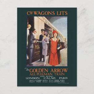 Golden Arrow Vintage affisch 1925 Vykort