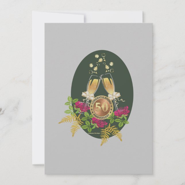 Golden-årsdag - platta kort (Framsida)