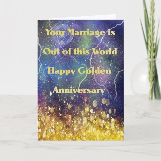 Golden-årsjubileum kort, ur den här magiska världe kort (Framsida)