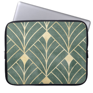 Golden Art Deco: Luxuriöst sjölöst Stil Laptop Fodral