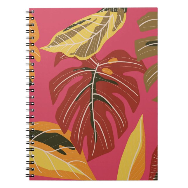 Golden Art Deco Nature Tapet Anteckningsbok (Framsidan)