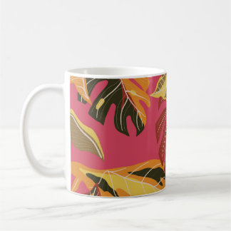 Golden Art Deco Nature Tapet Kaffemugg