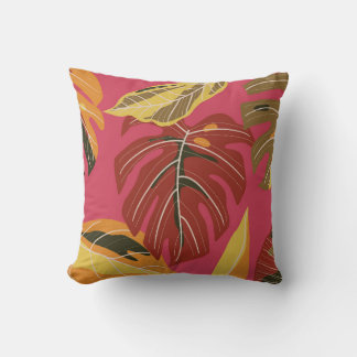 Golden Art Deco Nature Tapet Kudde