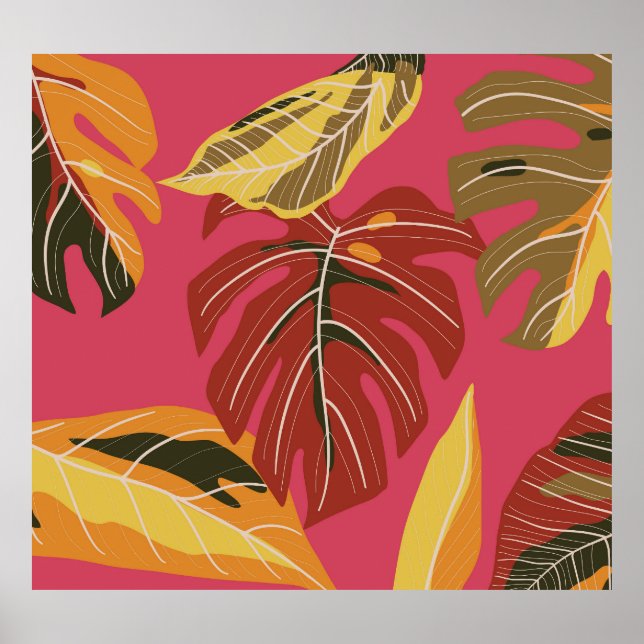 Golden Art Deco Nature Tapet Poster (Framsidan)
