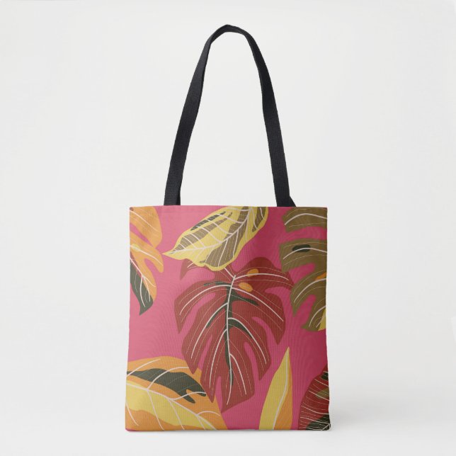 Golden Art Deco Nature Tapet Tygkasse (Framsida)