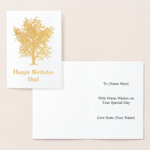Golden Ash Träd Design - Elegant Male Folierat Kort
