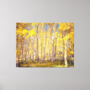 Golden Aspen Forest Canvastryck