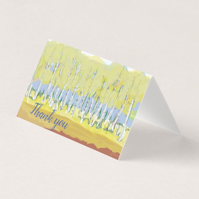 Golden Aspen tackkort Kort (Framsida)