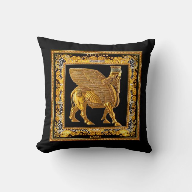 Golden Assyria Dekorativ kudde (Framsida)