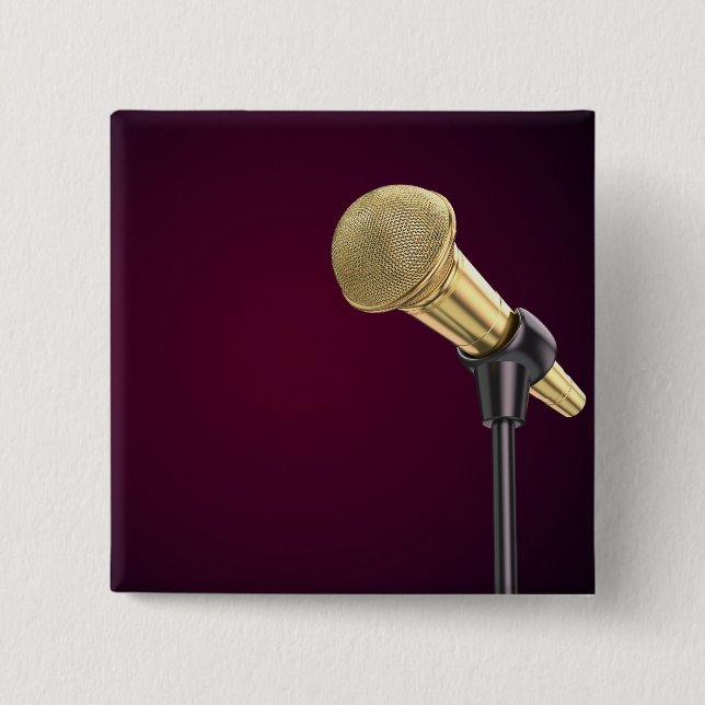 Golden audio-mikrofon knapp (Framsida)