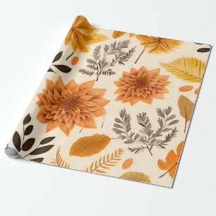 Golden Autumn Bloom Presentpapper