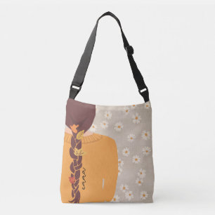 Golden Autumn Daisys Söt Girl Art Axelväska