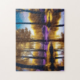 Golden Autumn Forest Tranquibility Pussel