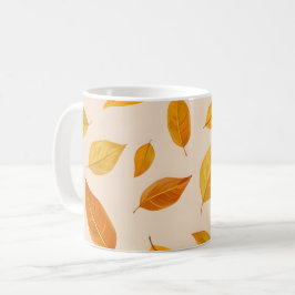 Golden Autumn Glow | Elegant Höst löv Kaffemugg