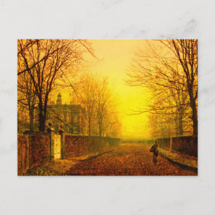 Golden Autumn John Atkinson Grimshaw Vykort