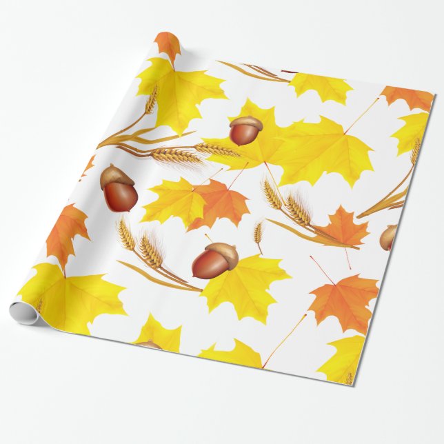 Golden Autumn Presentpapper (Utrullad)