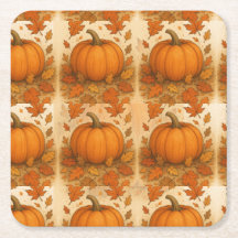 Golden Autumn Pumpkin och Falling Löv