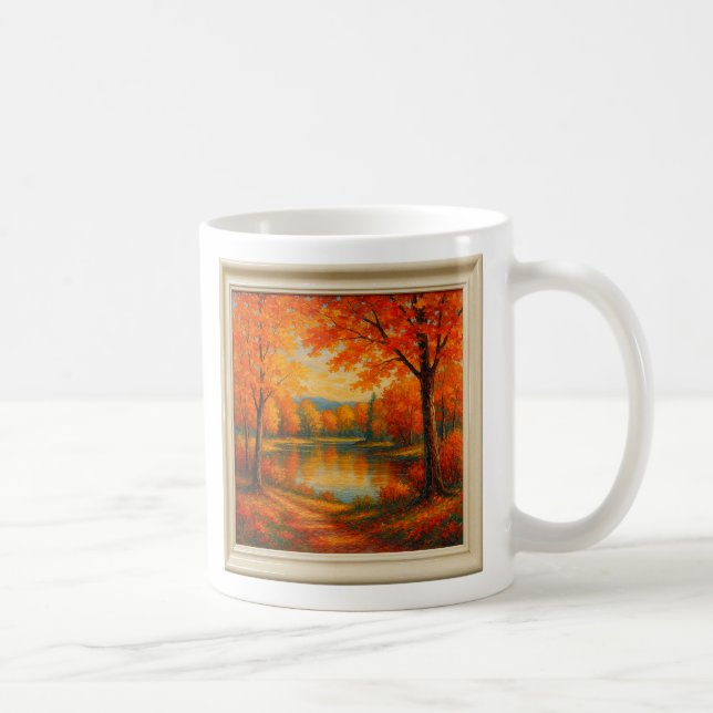 Golden Autumn Reflections Kaffemugg (Höger)