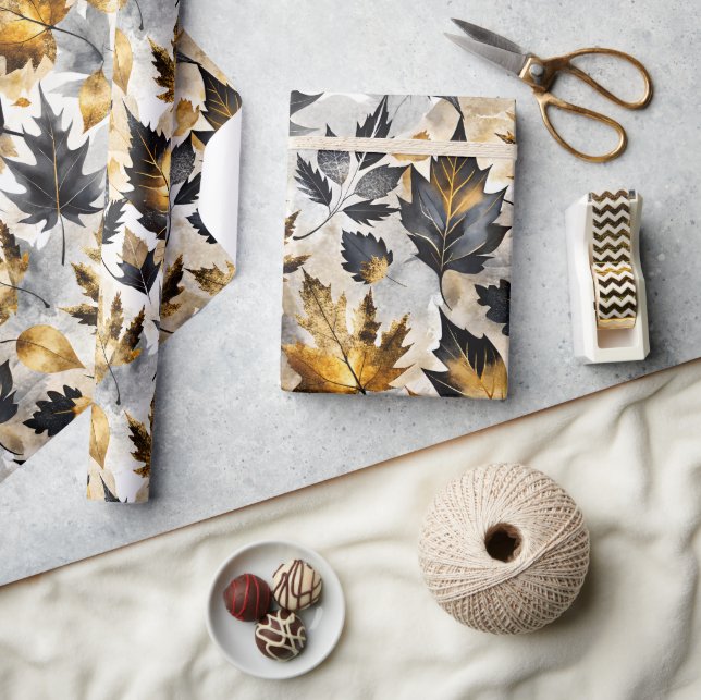 Golden Autumn Season Presentpapper (Hantverk)
