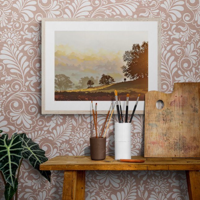 Golden Autumn Sunset i Bradgate Fototryck (Skapare uppladdad)