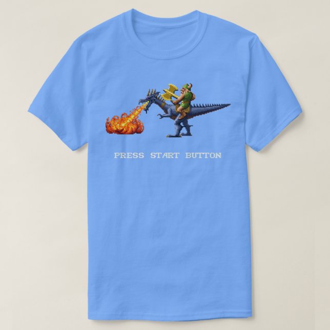 Golden Ax Pixel Stil Retro DOS-spelet fläkt T Shirt (Design framsida)