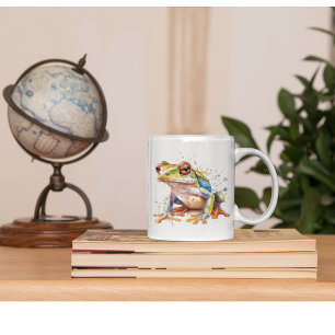 Golden Azure Träd Frog Kaffemugg