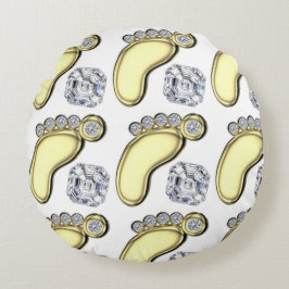 Golden Baby Foot Rund Kudde