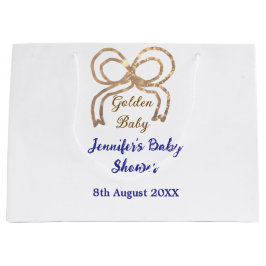 Golden baby glitter ger royalet blått babydusch