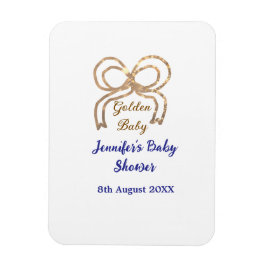Golden baby glitter ger royalet blått babydusch magnet