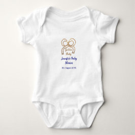 Golden baby glitter ger royalet blått babydusch t shirt