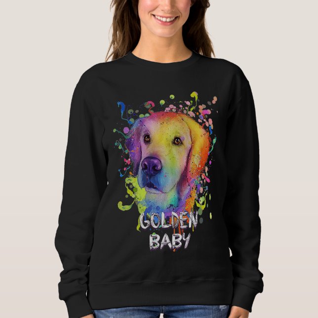 Golden Baby  Golden Retriever Humor Retriever Dog T Shirt (Framsida)