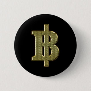 GOLDEN BAHT SIGN ฿ Thailands valuta ฿ Knapp
