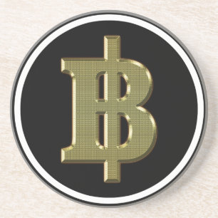 GOLDEN BAHT SIGN ฿ Thailands valuta ฿ Underlägg