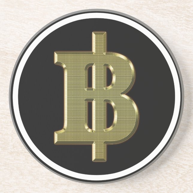 GOLDEN BAHT SIGN ฿ Thailands valuta ฿ Underlägg (Framsidan)