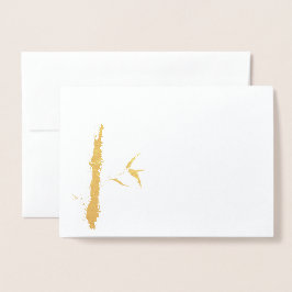 Golden Bamboo Folierat Kort