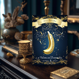 Golden Banana Födelsedag  | Lekfull Lyx Inbjudningar