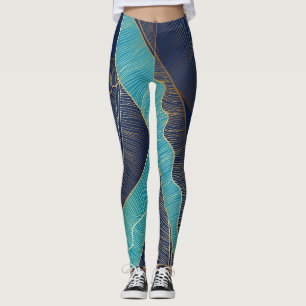 Golden Banana Löv: Luxury Mönster. Leggings