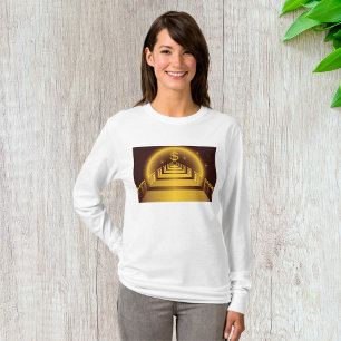 Golden Bank Corridor Glowing Dollar Finance T Shirt