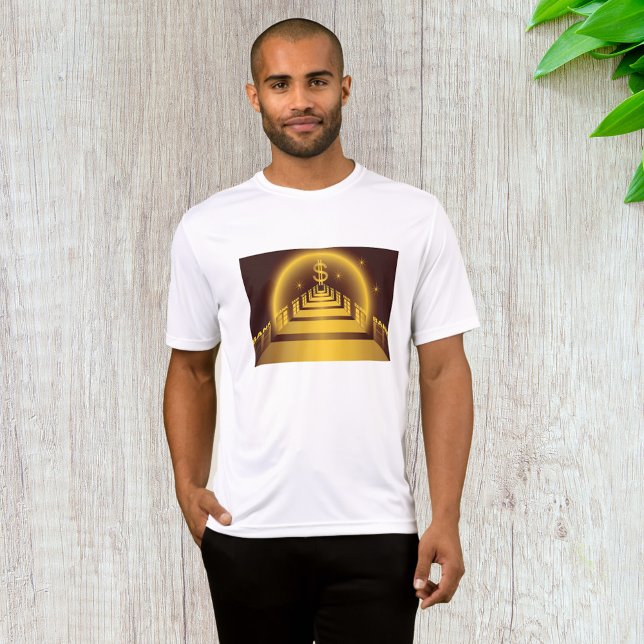 Golden Bank Corridor Glowing Dollar Finance T Shirt (Skapare uppladdad)