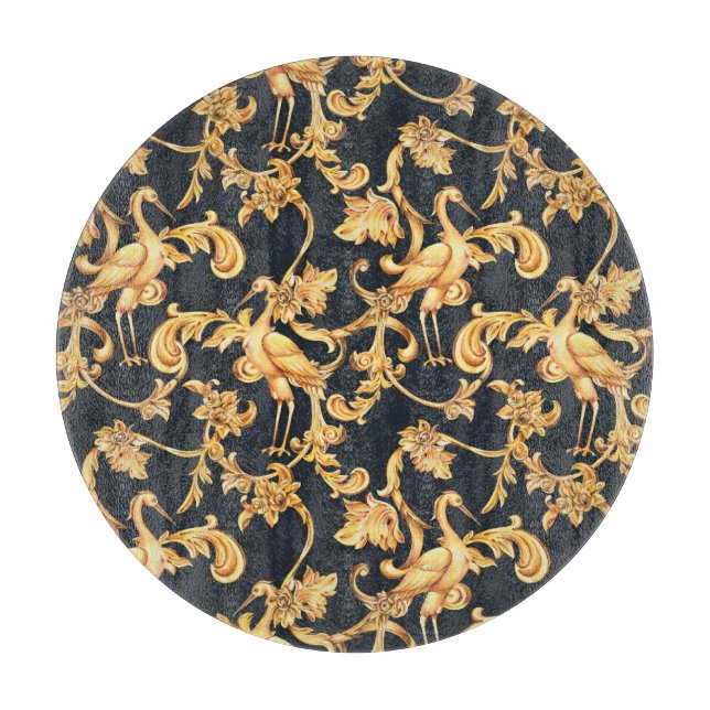 Golden baroque cranes: rokokokokornament. (Framsidan)