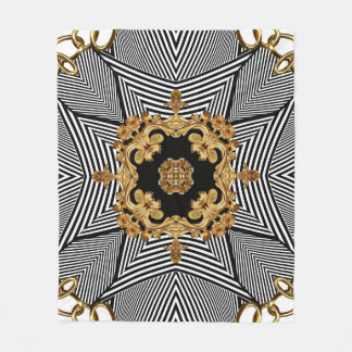 Golden Baroque: Elegant Chains Ornament Fleecefilt