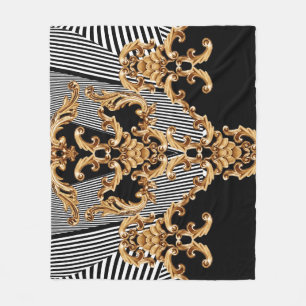 Golden baroque, intricate prydent design. fleecefilt