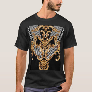 Golden baroque, intricate prydent design. t shirt