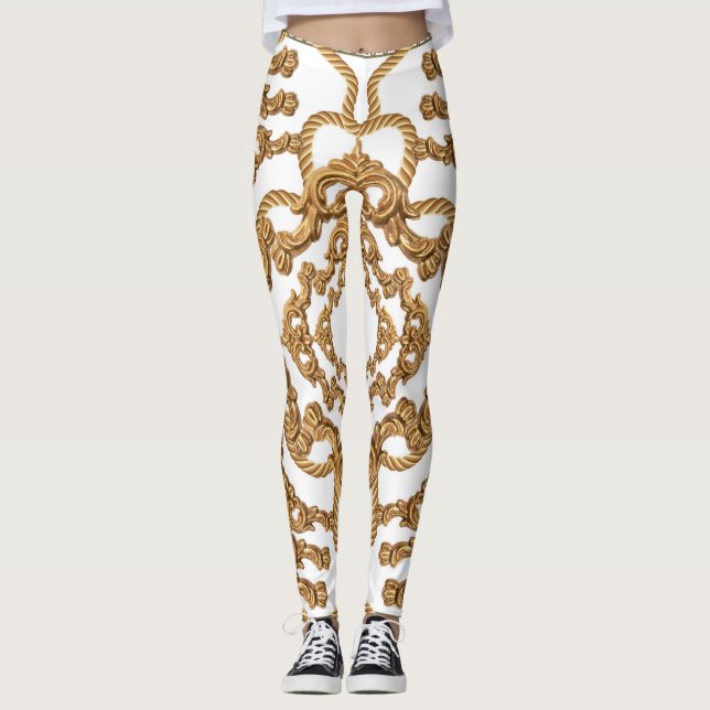 Golden Baroque: Luxurious Ornament Design. Leggings (Framsida)