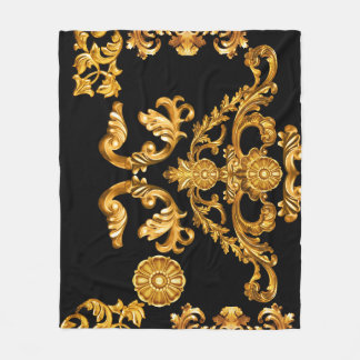 Golden Baroque, Ornamental Inslag. Fleecefilt