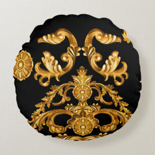 Golden Baroque, Ornamental Inslag. Rund Kudde