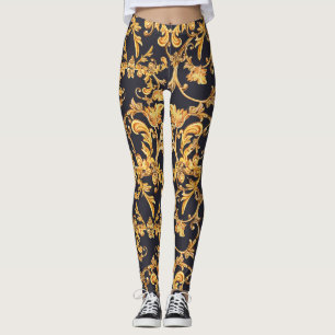 Golden Baroque, Rulla Löv Mönster. Leggings