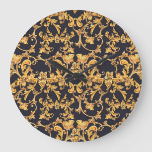 Golden Baroque, Rulla Löv Mönster. Stor Klocka
